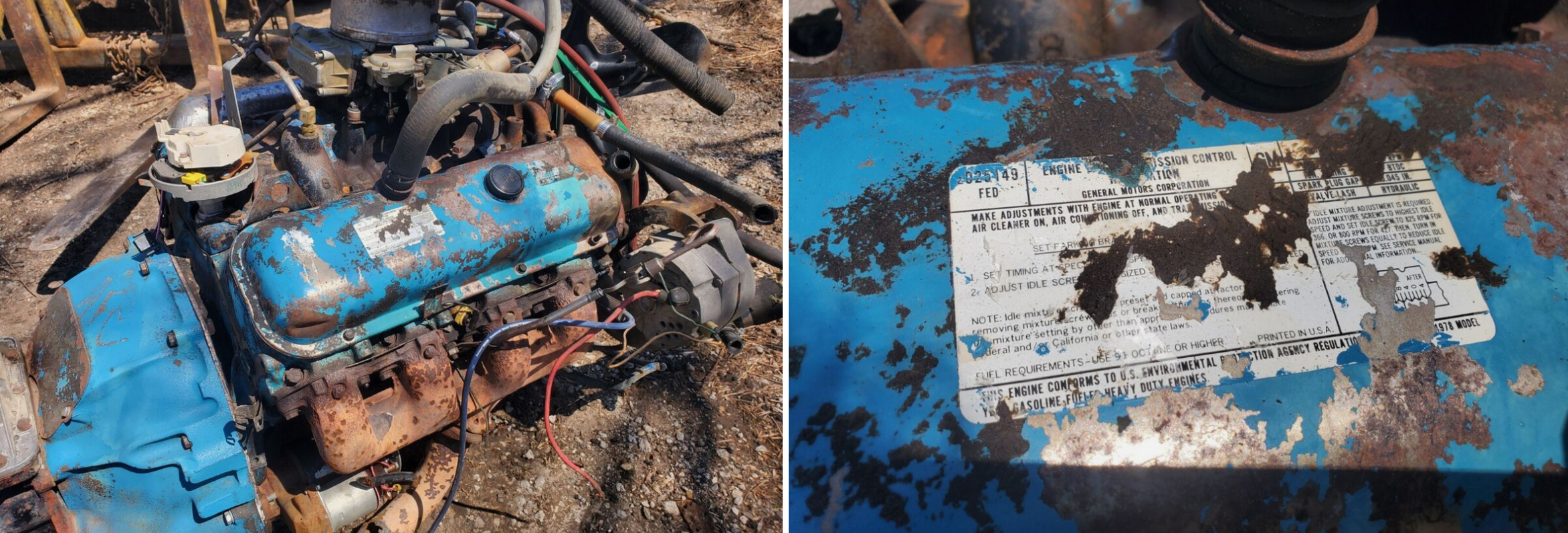 tall deck engine in blue